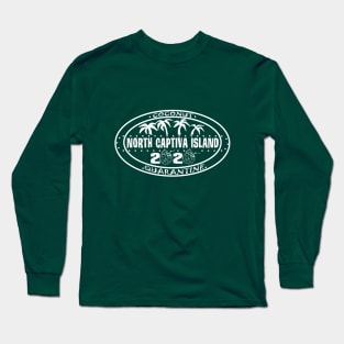 Coconut Quarantine 2020 Oval Logo - North Captiva Island Long Sleeve T-Shirt